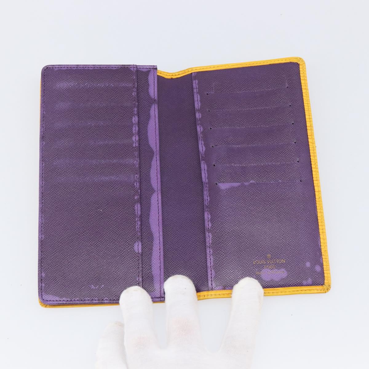 LOUIS VUITTON Epi Wallet 5 Set Red Blue Yellow LV Auth BA15468
