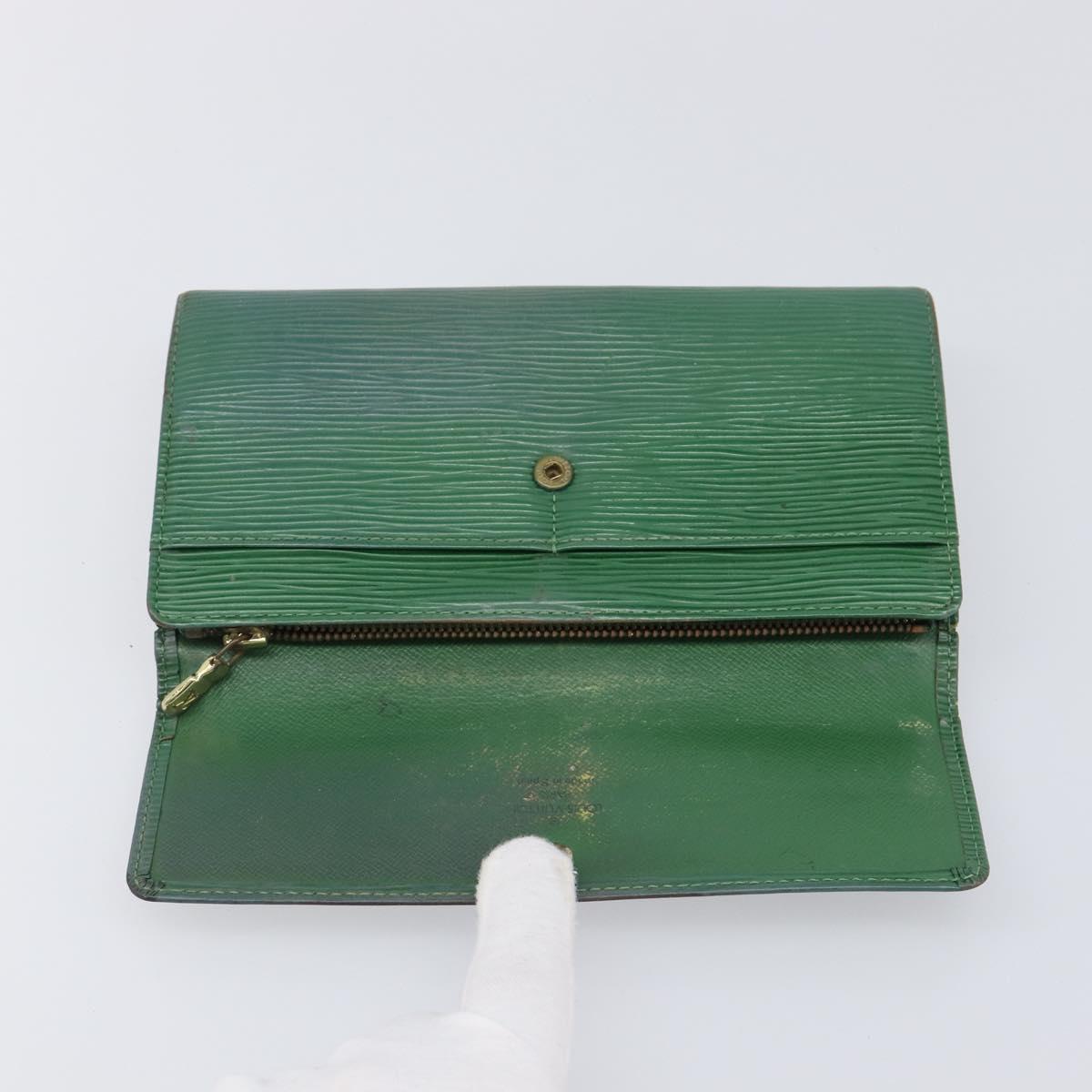 LOUIS VUITTON Epi Wallet 5 Set Red Green Blue LV Auth BA15469