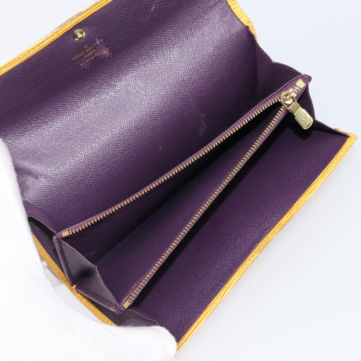 LOUIS VUITTON Epi Wallet 5 Set Red Green Blue LV Auth BA15469