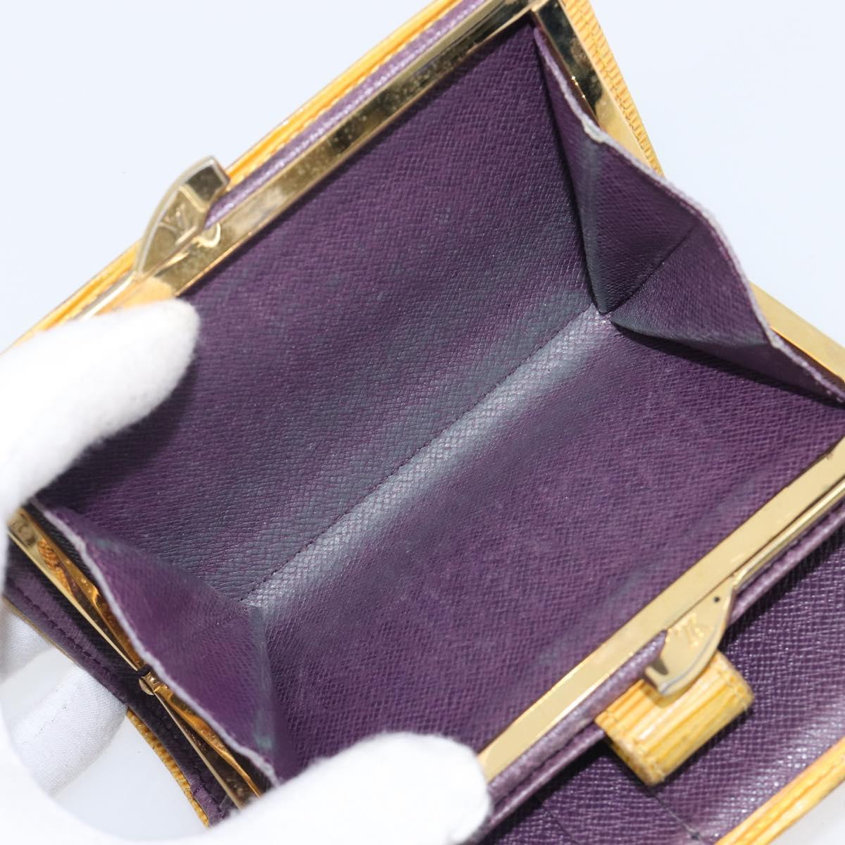 LOUIS VUITTON Epi 5 Set Wallet Red Yellow Green LV Auth BA15470