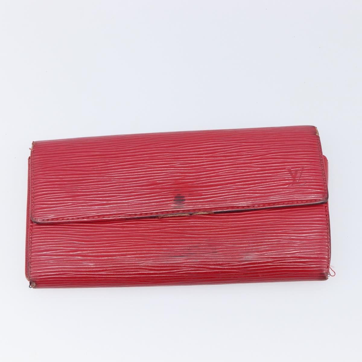 LOUIS VUITTON Epi 5 Set Wallet Red Yellow Green LV Auth BA15470