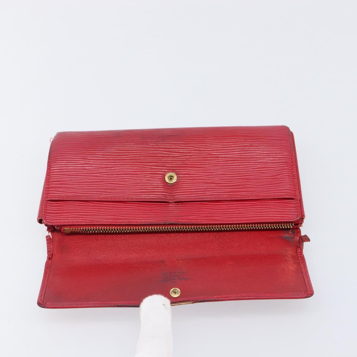 LOUIS VUITTON Epi 5 Set Wallet Red Yellow Green LV Auth BA15470