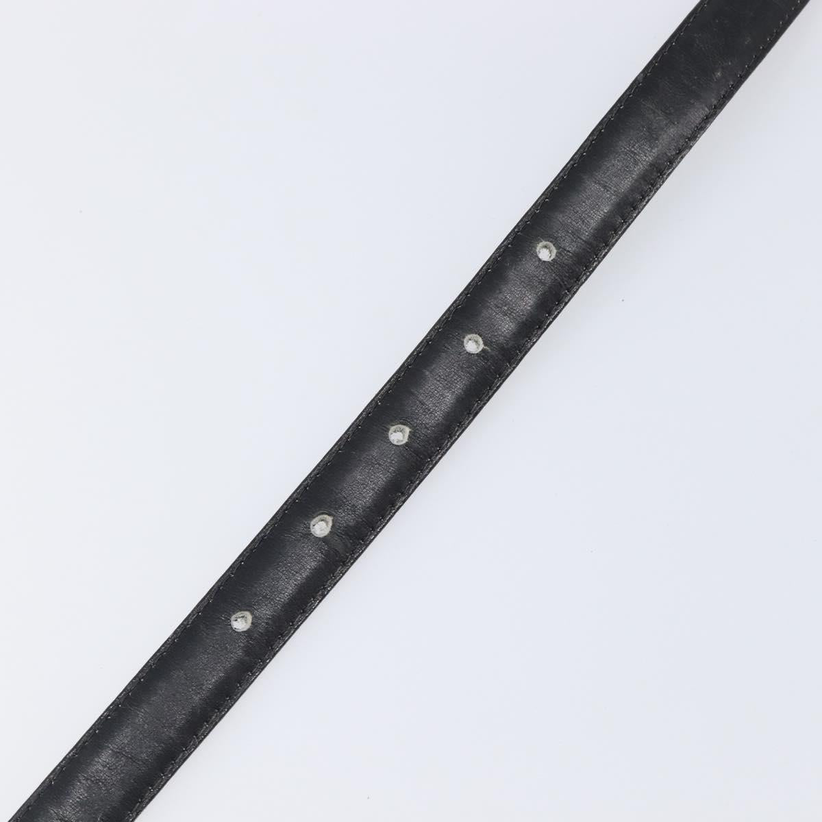 CELINE Belt Leather 4 Set Black Brown Gold tone Auth BA15475