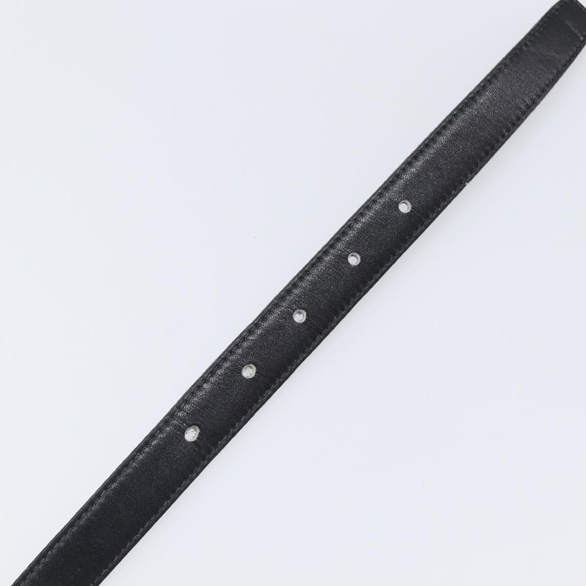 CELINE Belt Leather 4 Set Black Brown Gold tone Auth BA15475