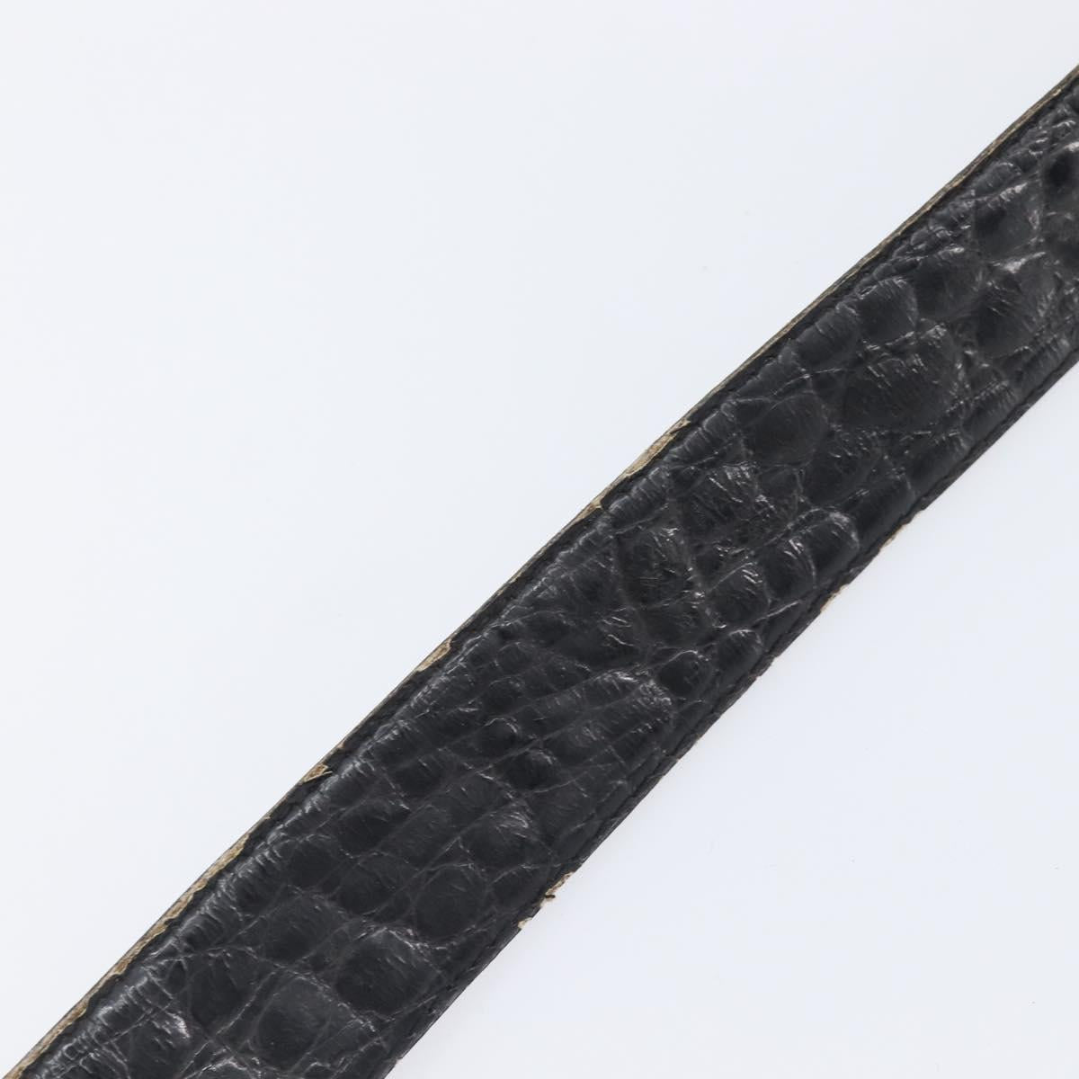 CELINE Belt Leather 4 Set Black Brown Gold tone Auth BA15476
