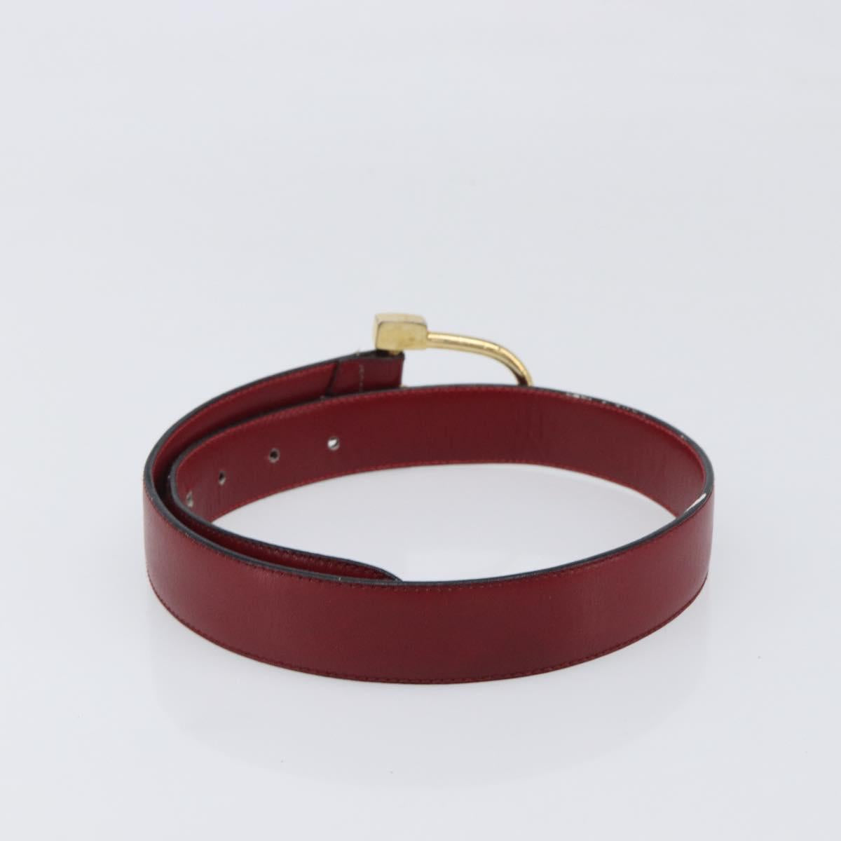 CELINE Belt Leather 4 Set Black Brown Gold tone Auth BA15476