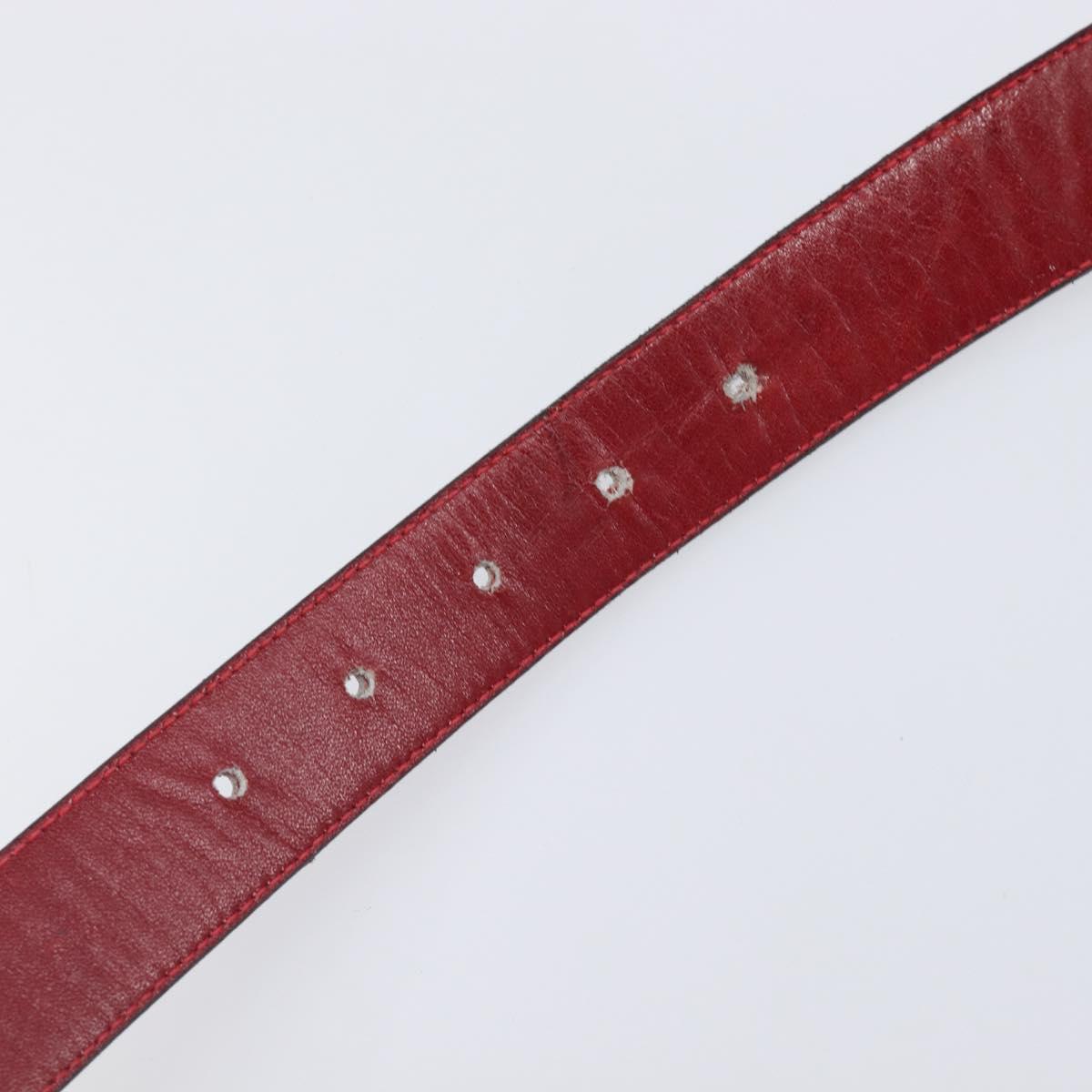 CELINE Belt Leather 4 Set Black Brown Gold tone Auth BA15476