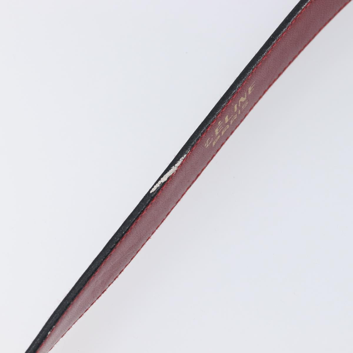 CELINE Belt Leather 4 Set Black Brown Gold tone Auth BA15476