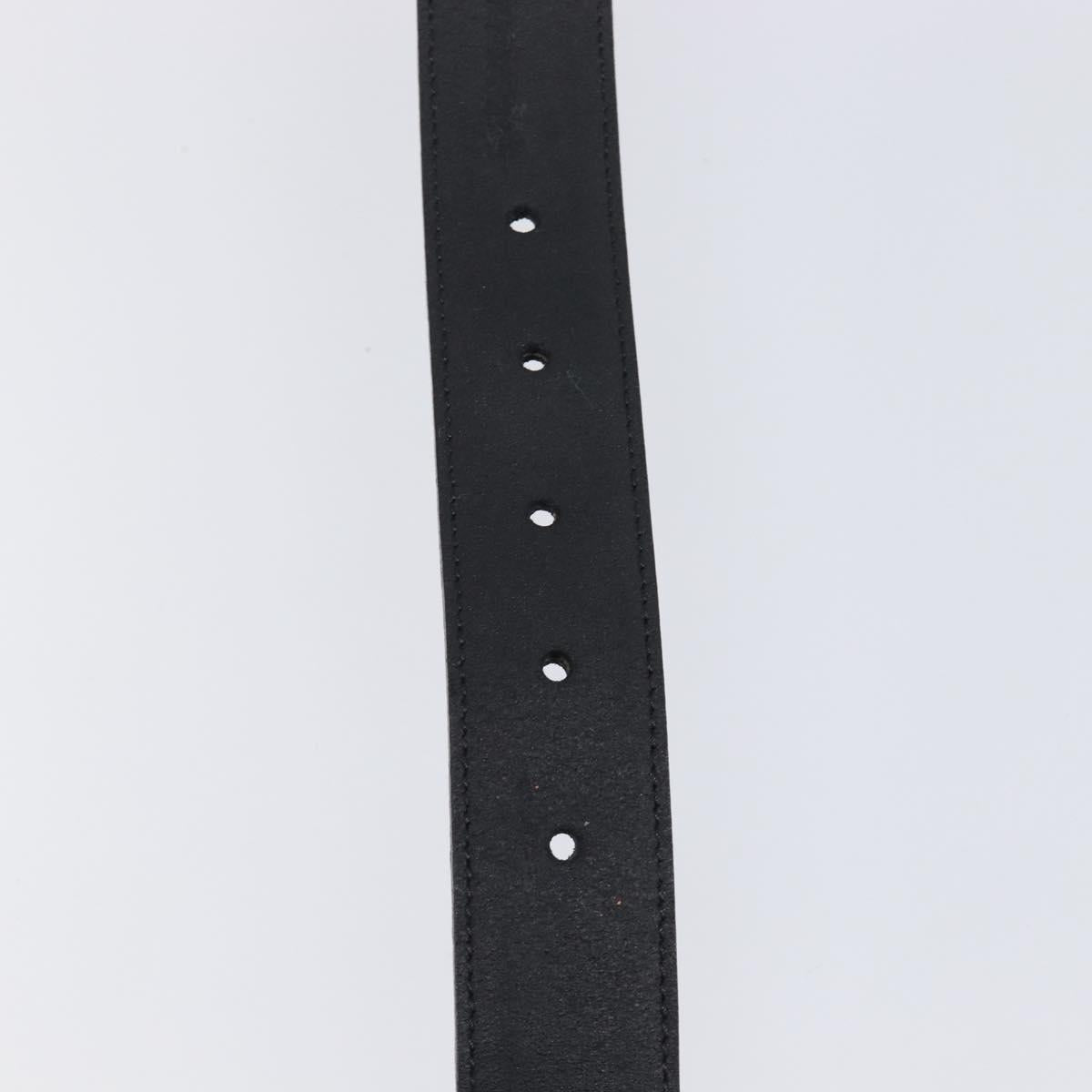 CELINE Belt Leather 5 Set Brown Gold Tone Silver Auth BA15477