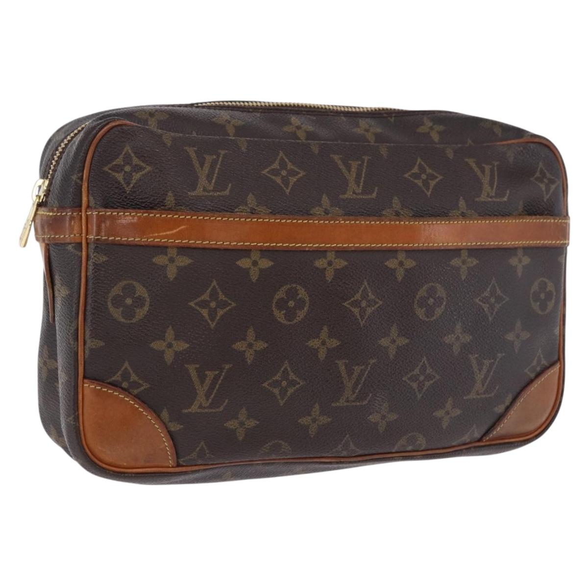 LOUIS VUITTON Monogram Compiegne 28 Clutch Bag M51845 LV Auth BA15480