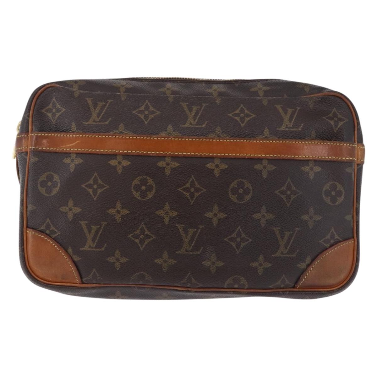 LOUIS VUITTON Monogram Compiegne 28 Clutch Bag M51845 LV Auth BA15480