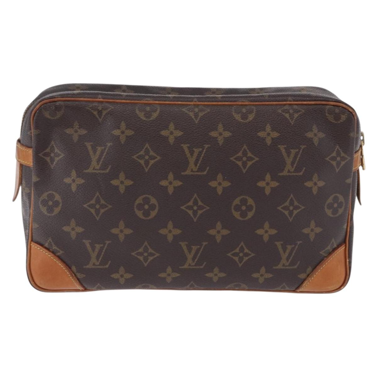 LOUIS VUITTON Monogram Compiegne 28 Clutch Bag M51845 LV Auth BA15481
