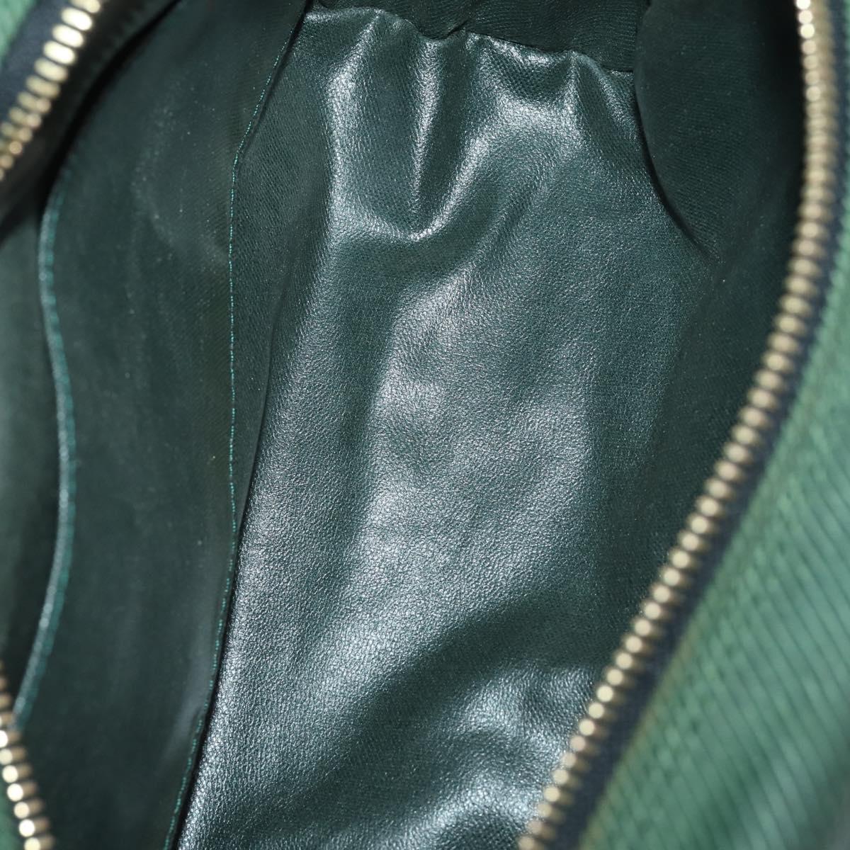 LOUIS VUITTON Epi Taiga Clutch Bag 2 Set Black Green LV Auth BA15485