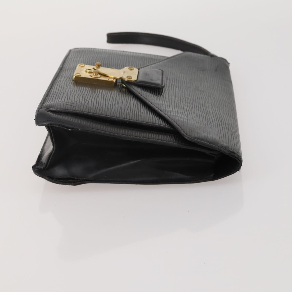 LOUIS VUITTON Epi Taiga Clutch Bag 2 Set Black Green LV Auth BA15485
