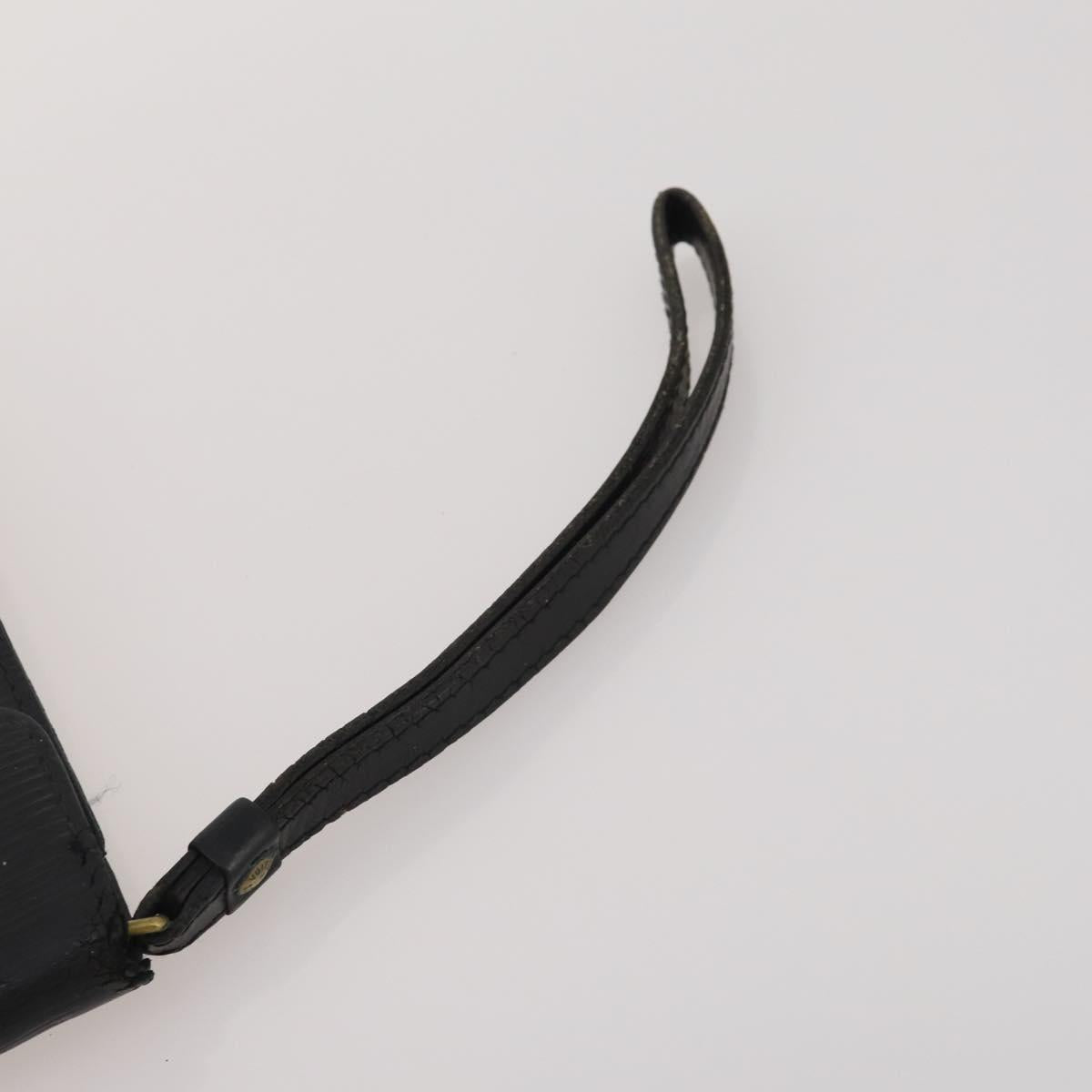 LOUIS VUITTON Epi Taiga Clutch Bag 2 Set Black Green LV Auth BA15485