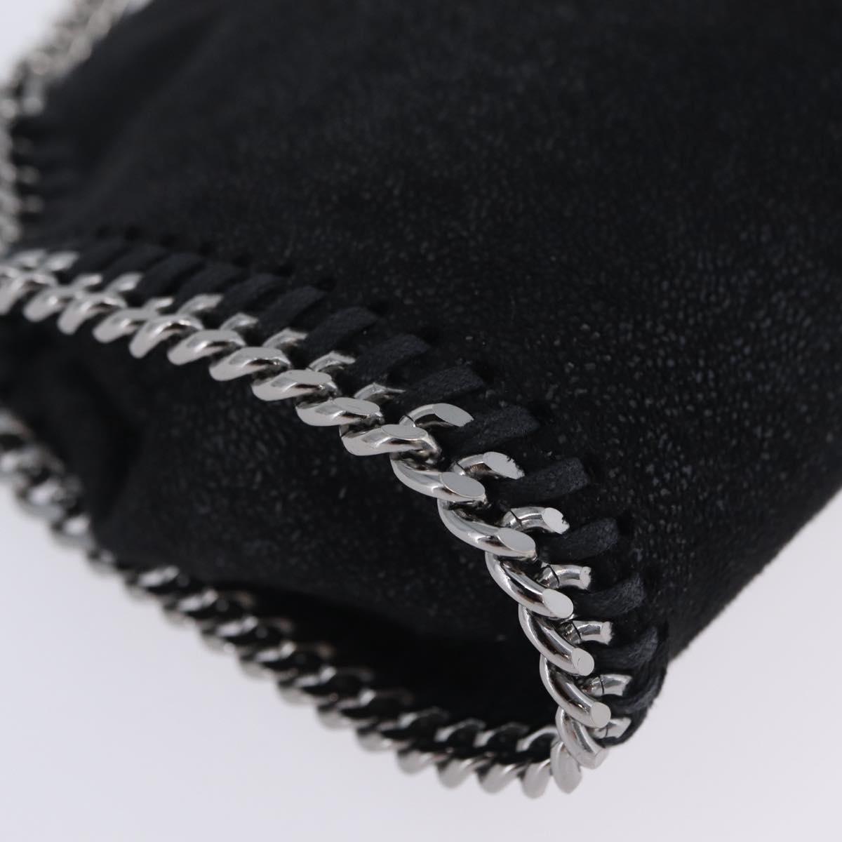 Stella MacCartney Falabella Hand Bag Suede 2way Black Silver Auth BA15495