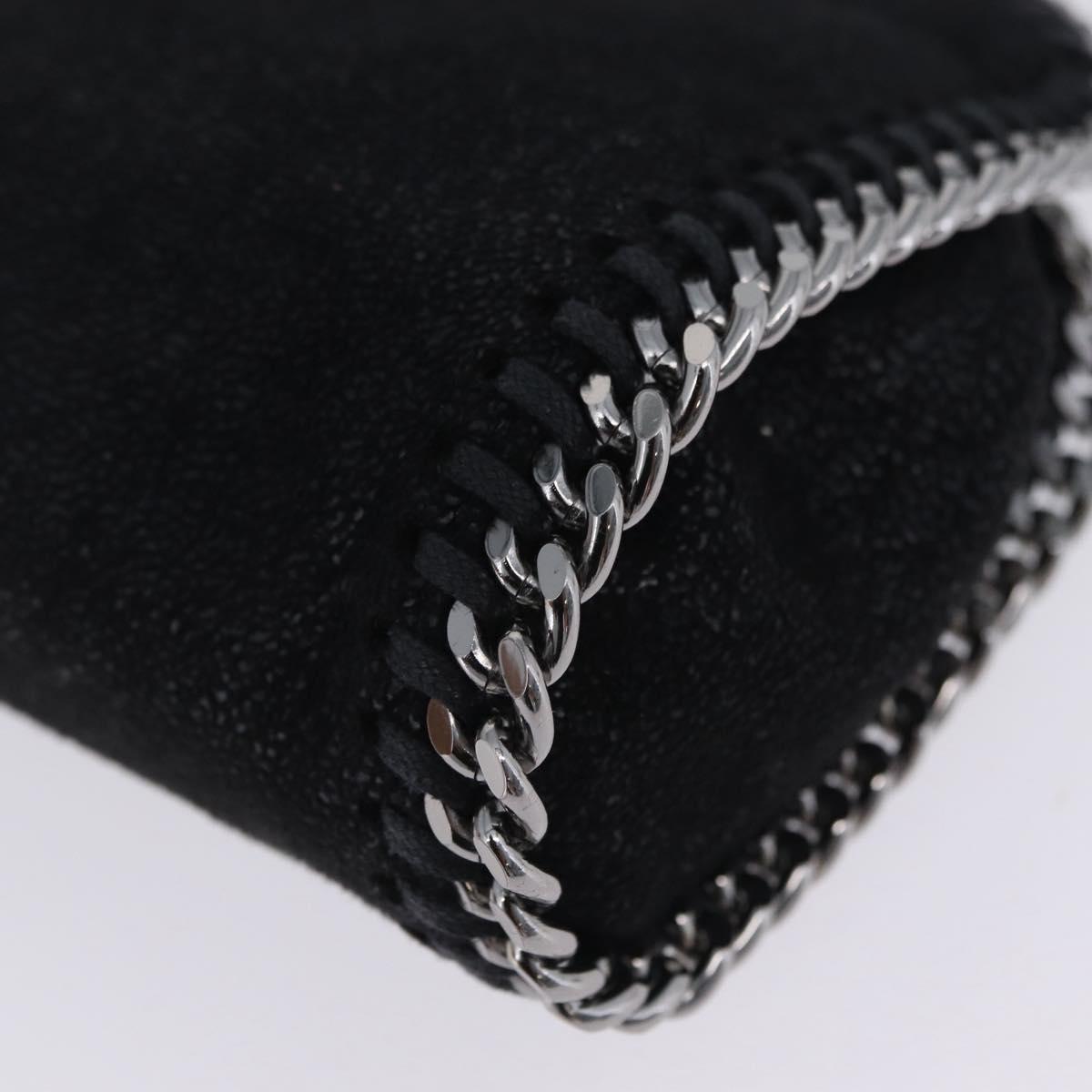 Stella MacCartney Falabella Hand Bag Suede 2way Black Silver Auth BA15495