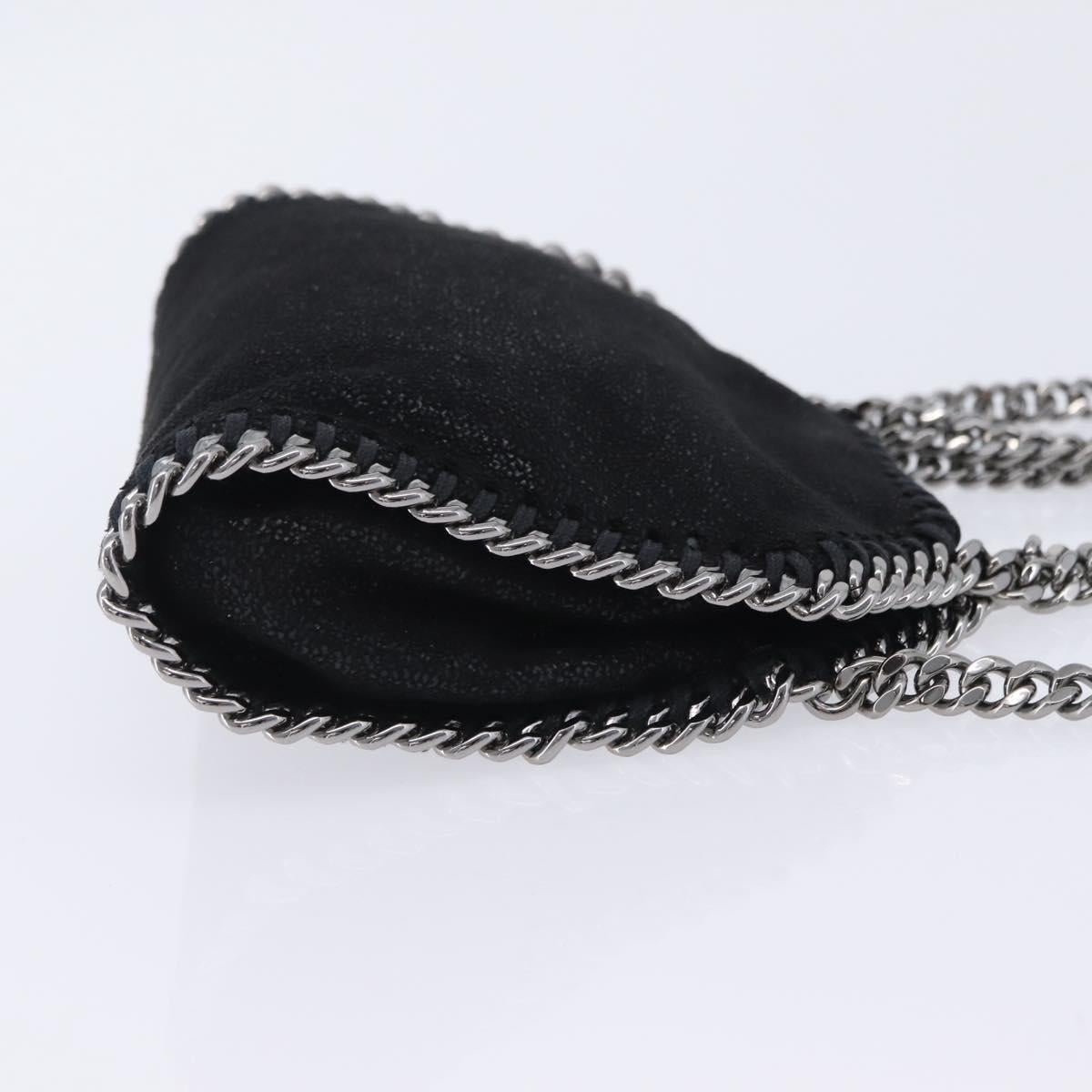 Stella MacCartney Falabella Hand Bag Suede 2way Black Silver Auth BA15495