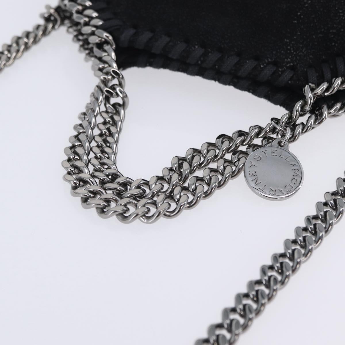 Stella MacCartney Falabella Hand Bag Suede 2way Black Silver Auth BA15495