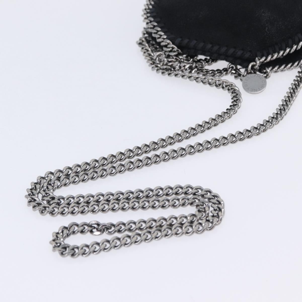 Stella MacCartney Falabella Hand Bag Suede 2way Black Silver Auth BA15495