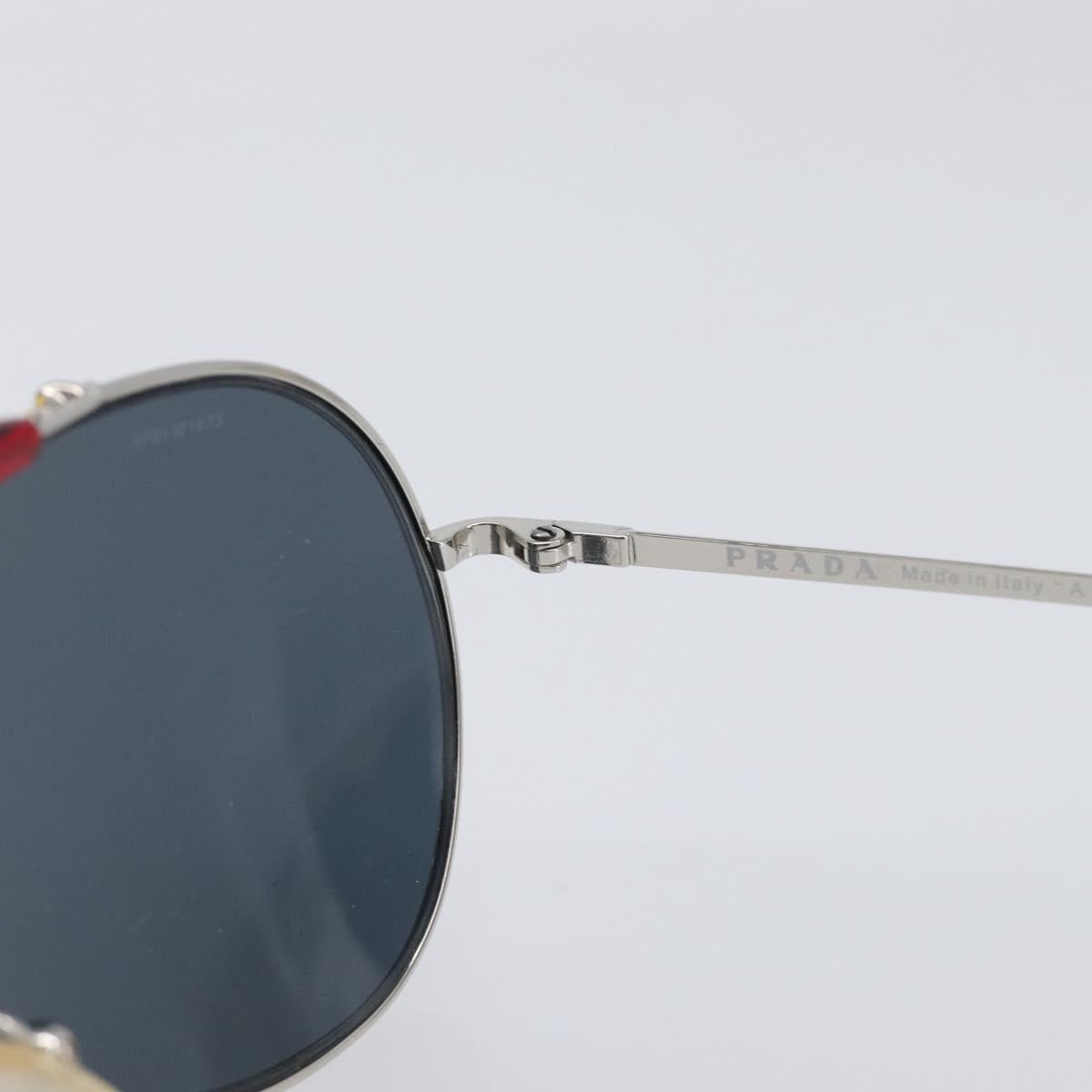 PRADA Sunglasses Metal Yellow Red Auth BA15496