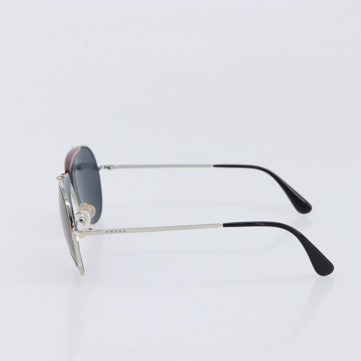 PRADA Sunglasses Metal Yellow Red Auth BA15496
