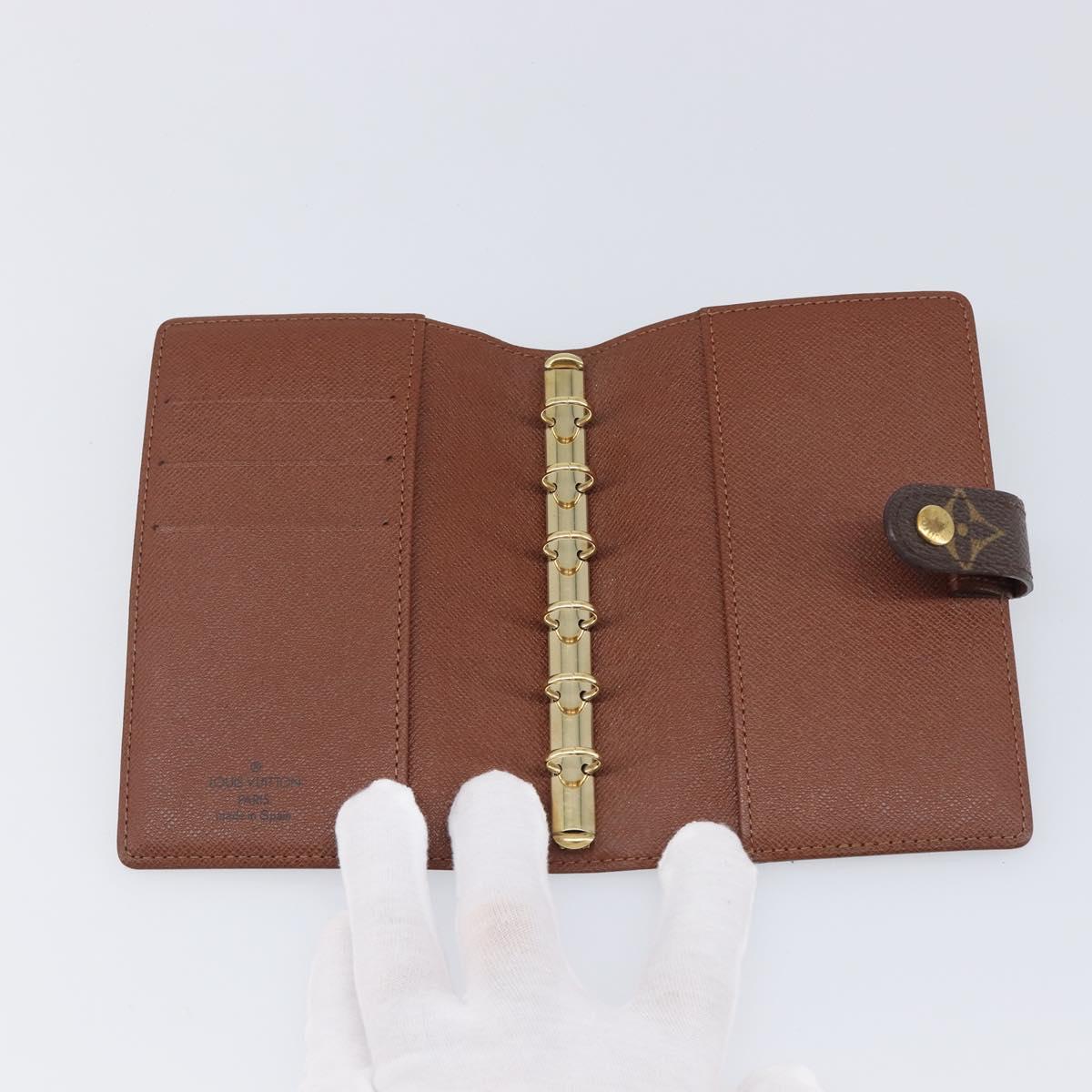 LOUIS VUITTON Monogram Agenda PM Day Planner Cover R20005 LV Auth BA15498
