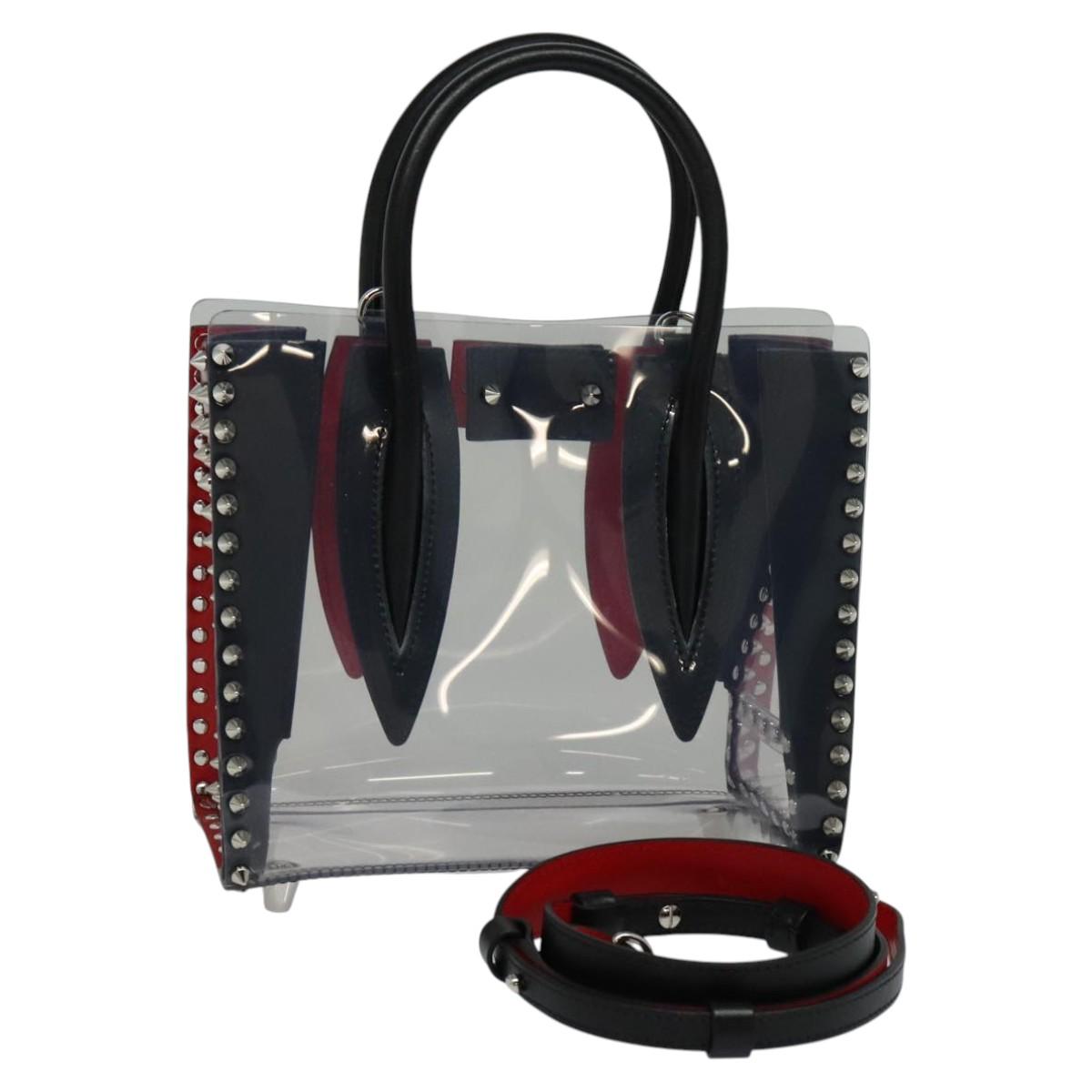 Christian Louboutin Hand Bag Vinyl 2way Clear Auth BA154V
