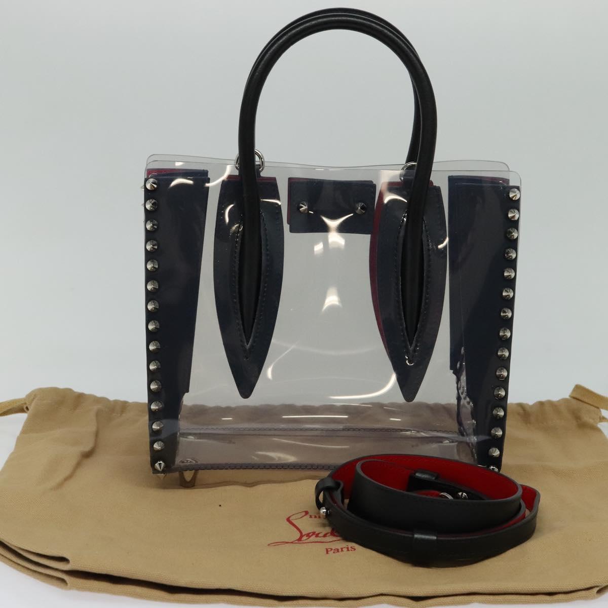 Christian Louboutin Hand Bag Vinyl 2way Clear Auth BA154A