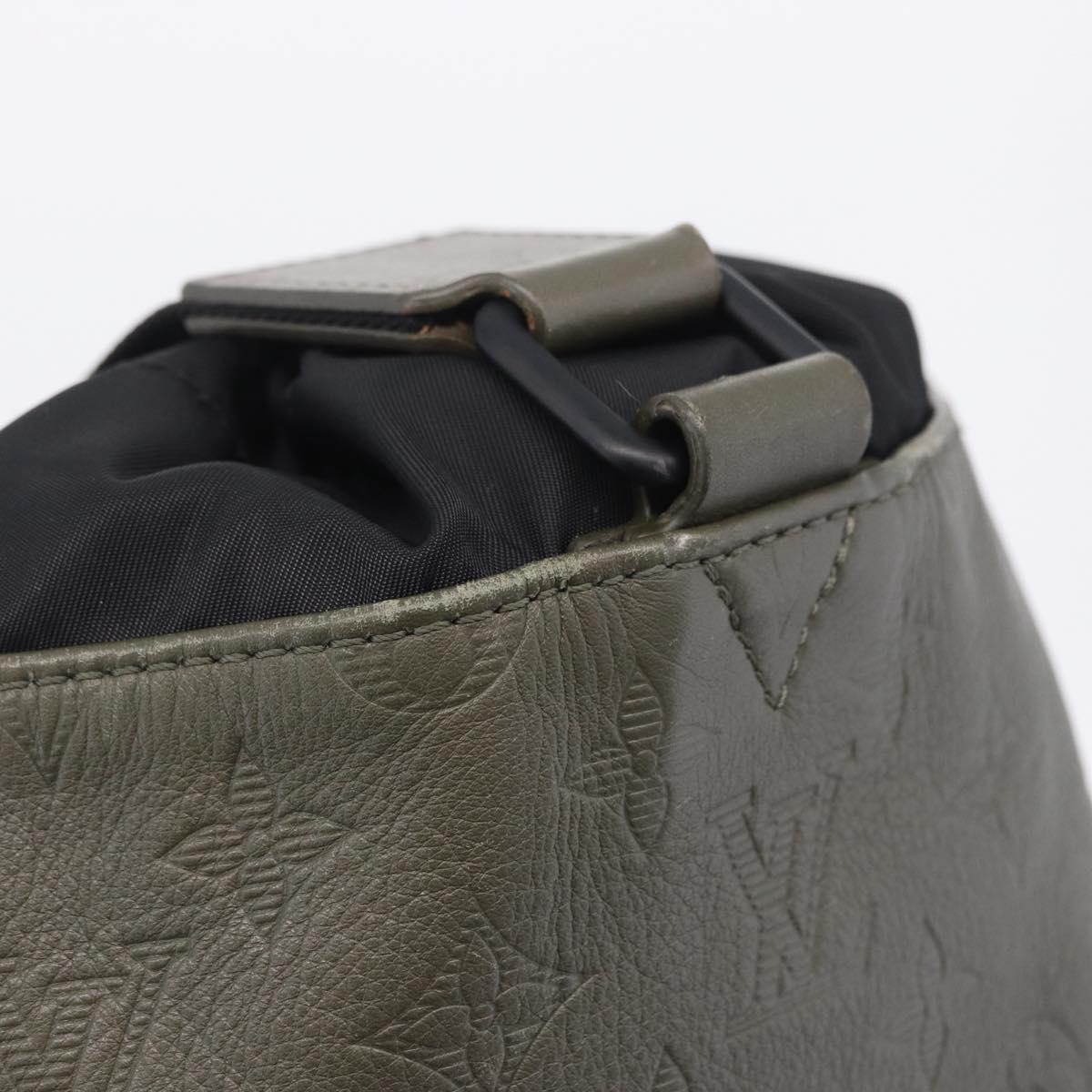 LOUIS VUITTON Monogram Shadow Chalk sling Bag Khaki M44634 LV Auth BA15500V