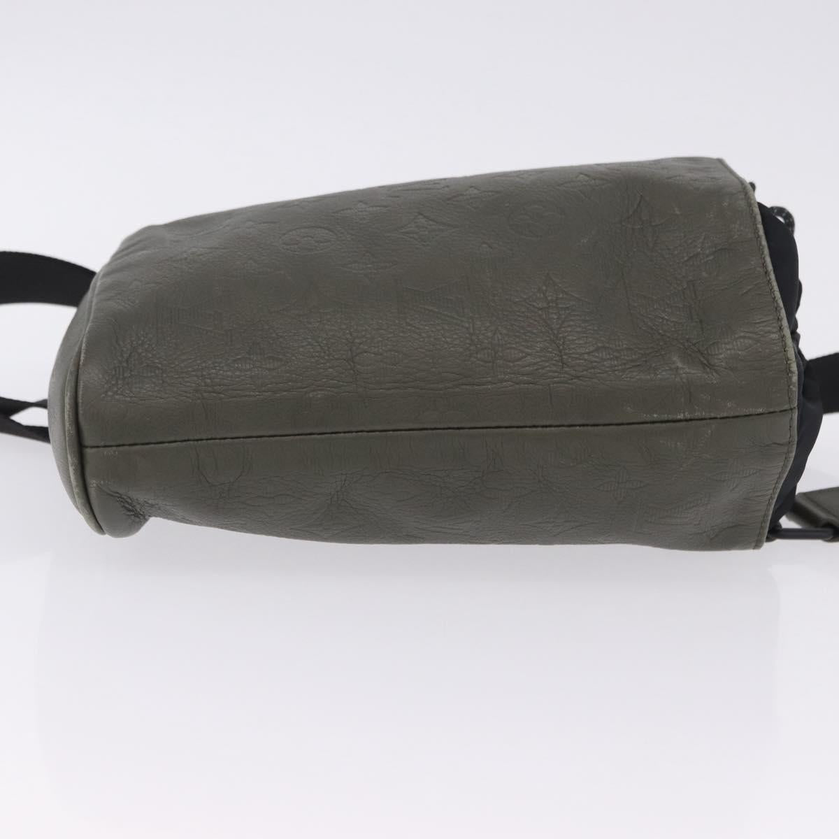 LOUIS VUITTON Monogram Shadow Chalk sling Bag Khaki M44634 LV Auth BA15500V