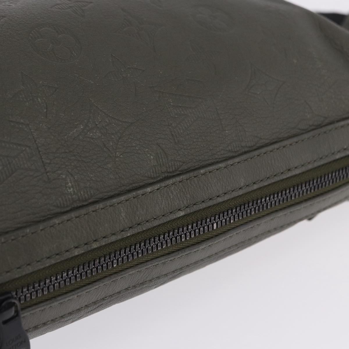 LOUIS VUITTON Monogram Shadow Chalk sling Bag Khaki M44634 LV Auth BA15500V