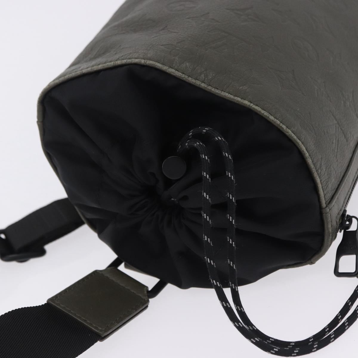 LOUIS VUITTON Monogram Shadow Chalk sling Bag Khaki M44634 LV Auth BA15500V