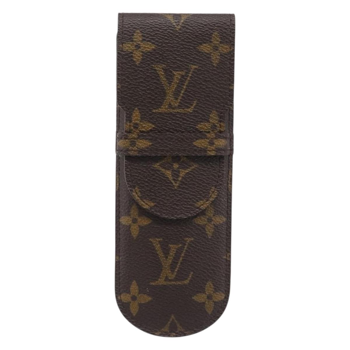 LOUIS VUITTON Monogram Etui Stylo Pen Case M62990 LV Auth BA15503