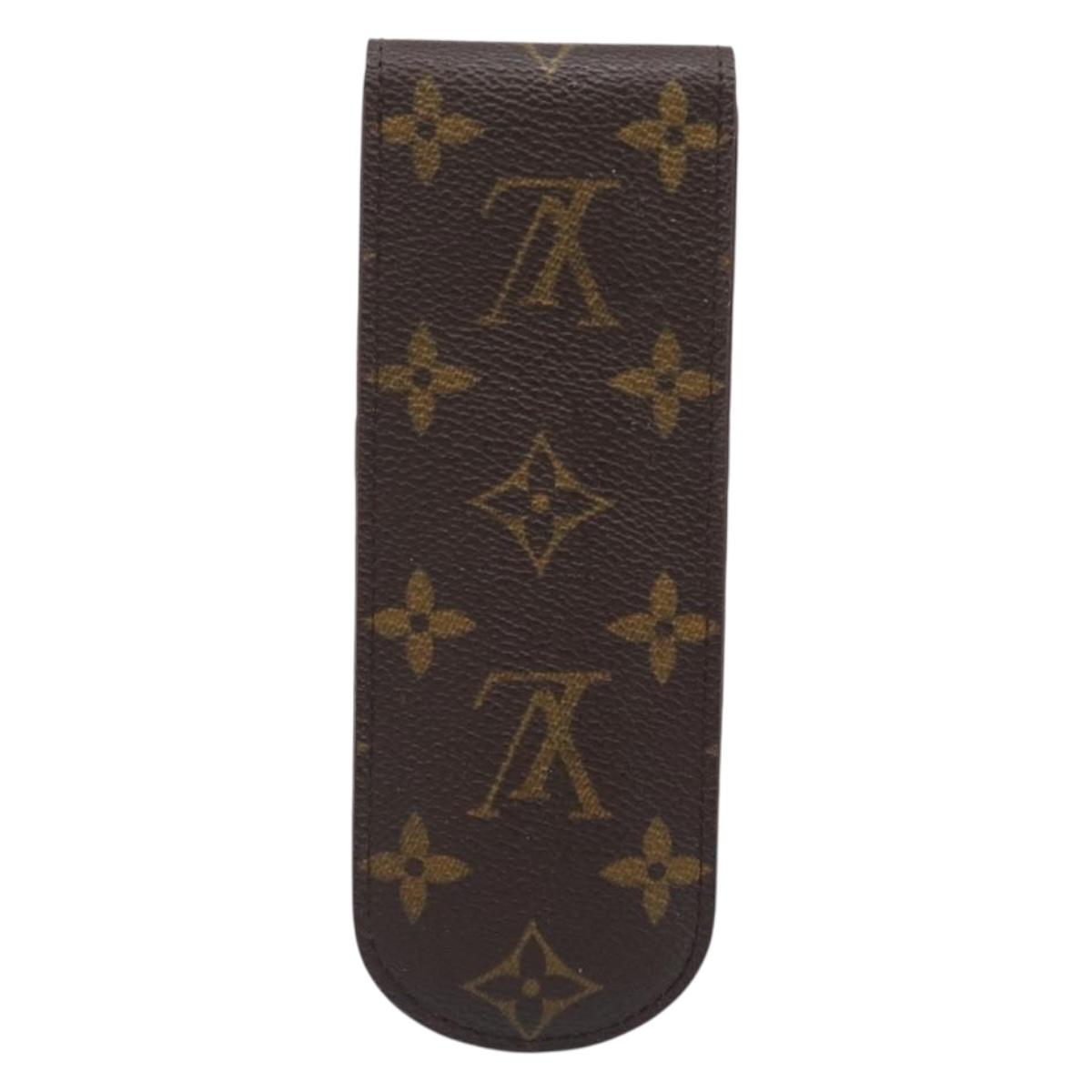 LOUIS VUITTON Monogram Etui Stylo Pen Case M62990 LV Auth BA15503