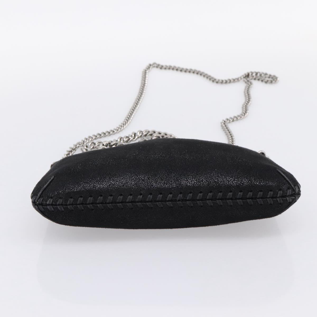 Stella MacCartney Falabella Hand Bag Suede 2way Black Silver Auth BA15506A
