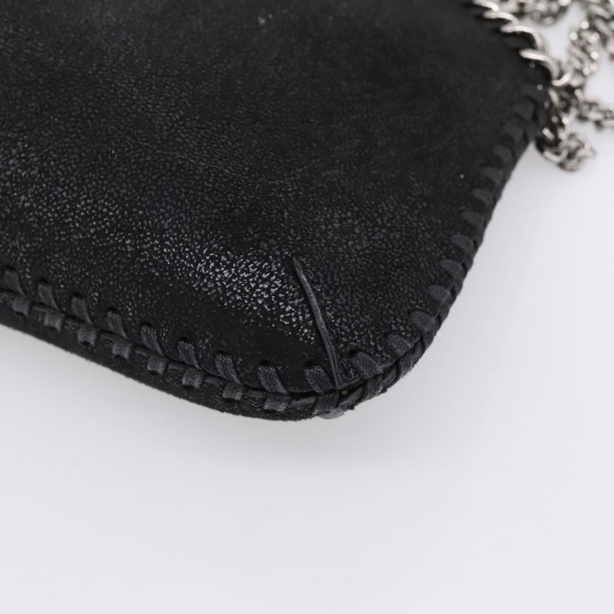 Stella MacCartney Falabella Hand Bag Suede 2way Black Silver Auth BA15506A