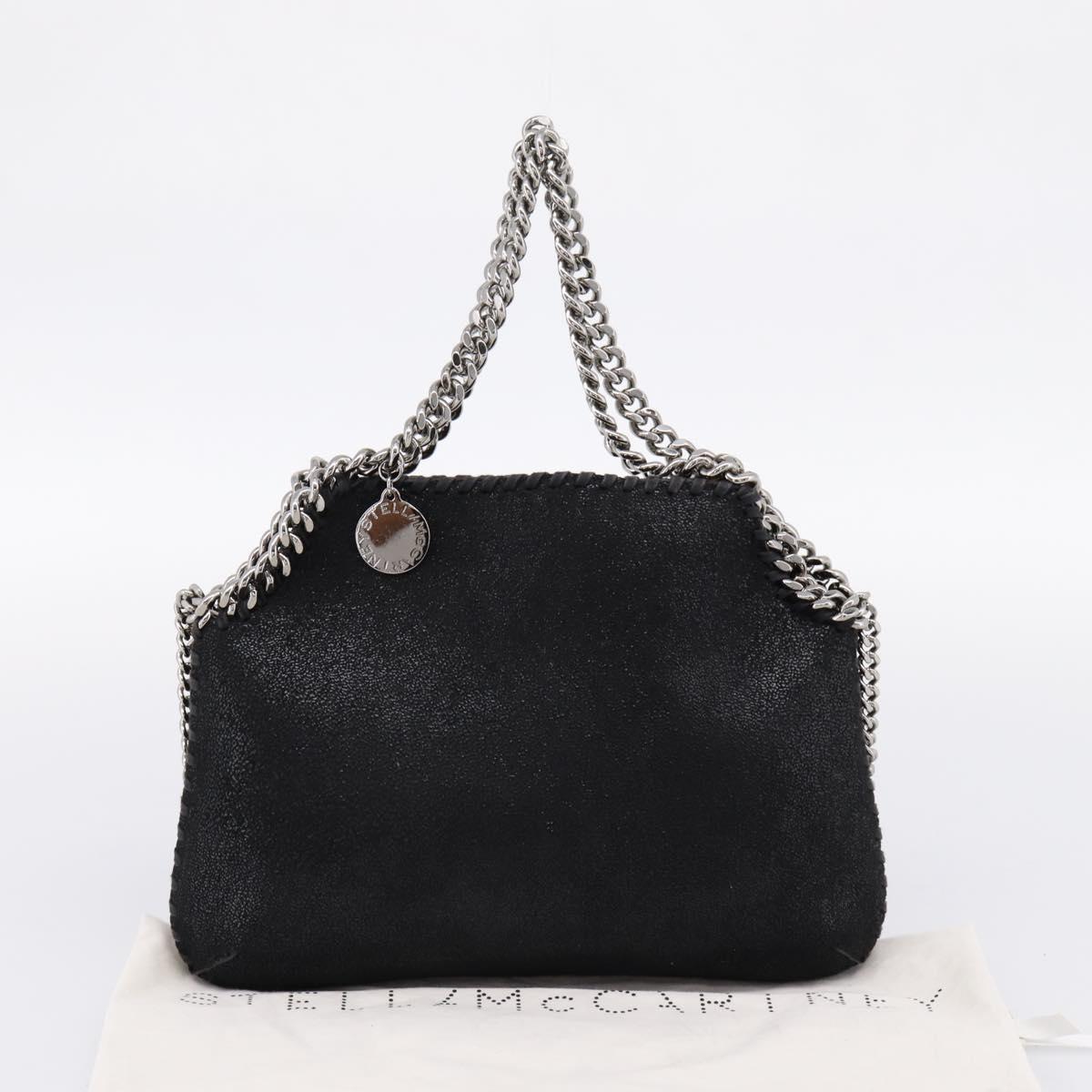 Stella MacCartney Falabella Hand Bag Suede 2way Black Silver Auth BA15506A