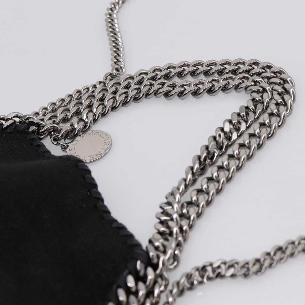 Stella MacCartney Falabella Hand Bag Suede 2way Black Silver Auth BA15506A