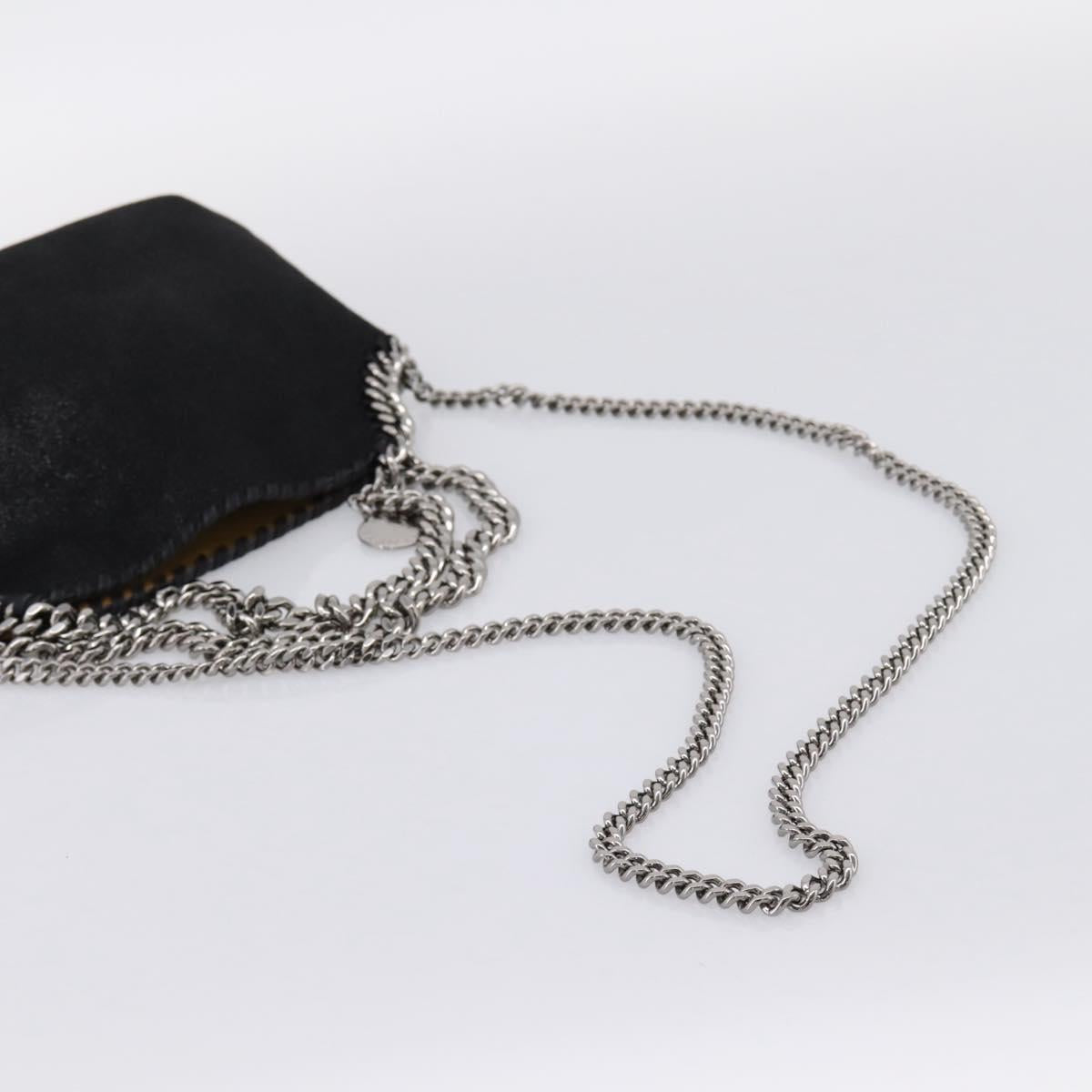 Stella MacCartney Falabella Hand Bag Suede 2way Black Silver Auth BA15506A