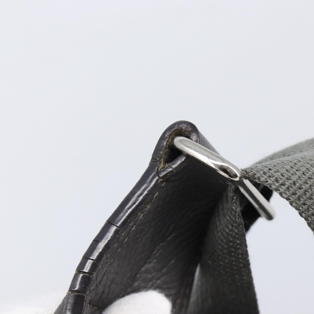 HERMES Good News Shoulder Bag Taurillon Clemence Gray Silver Auth BA15507V