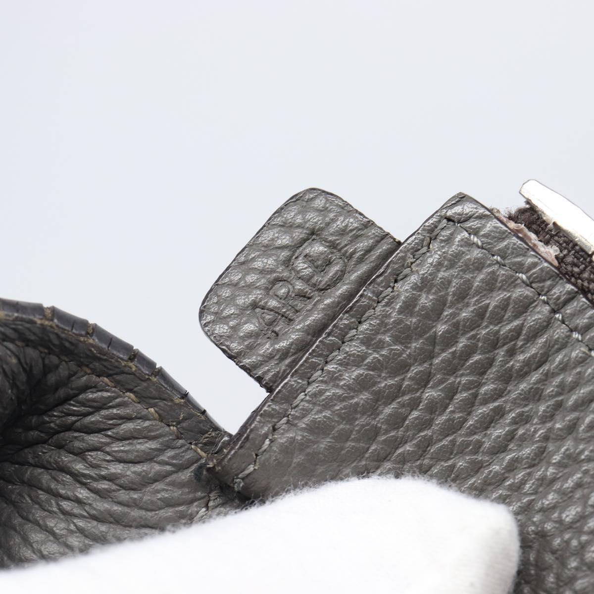 HERMES Good News Shoulder Bag Taurillon Clemence Gray Silver Auth BA15507V