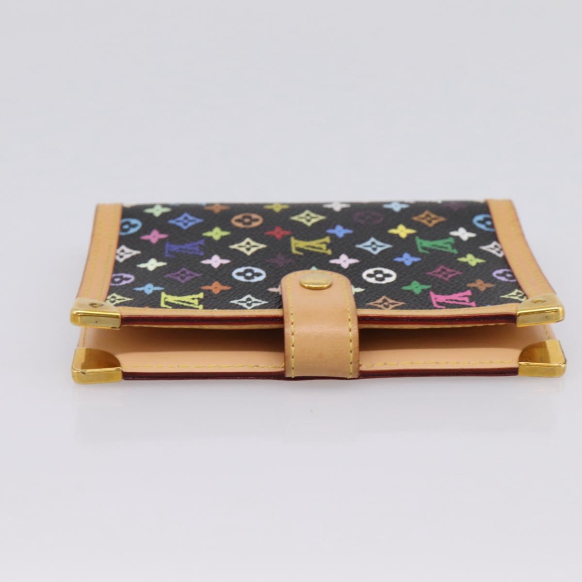LOUIS VUITTON Monogram Multicolor Agenda PM Planner Black R20895 Auth BA15508V