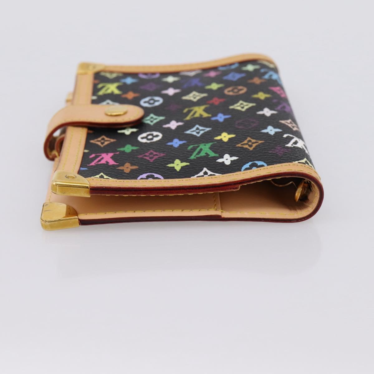 LOUIS VUITTON Monogram Multicolor Agenda PM Planner Black R20895 Auth BA15508V