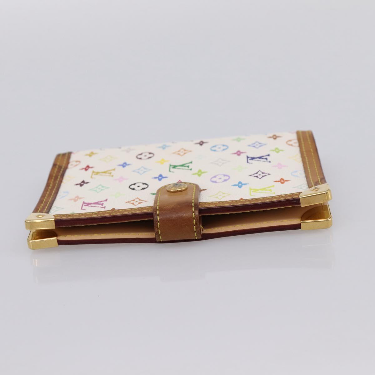 LOUIS VUITTON Monogram Multicolor Agenda PM Planner White R20896 LV Auth BA15509