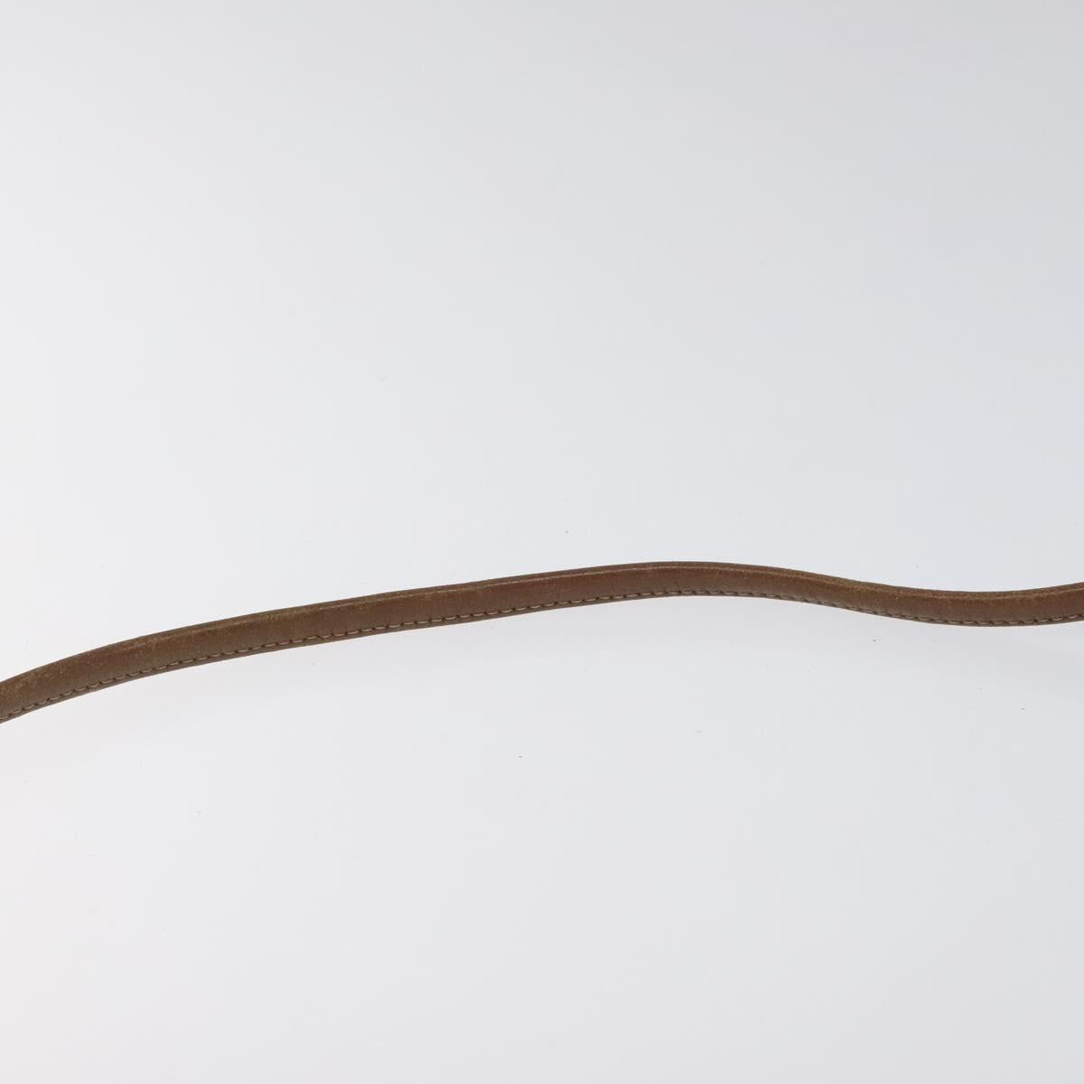 Christian Dior Honeycomb Canvas Shoulder Bag PVC Leather Beige Gold Auth BA1551