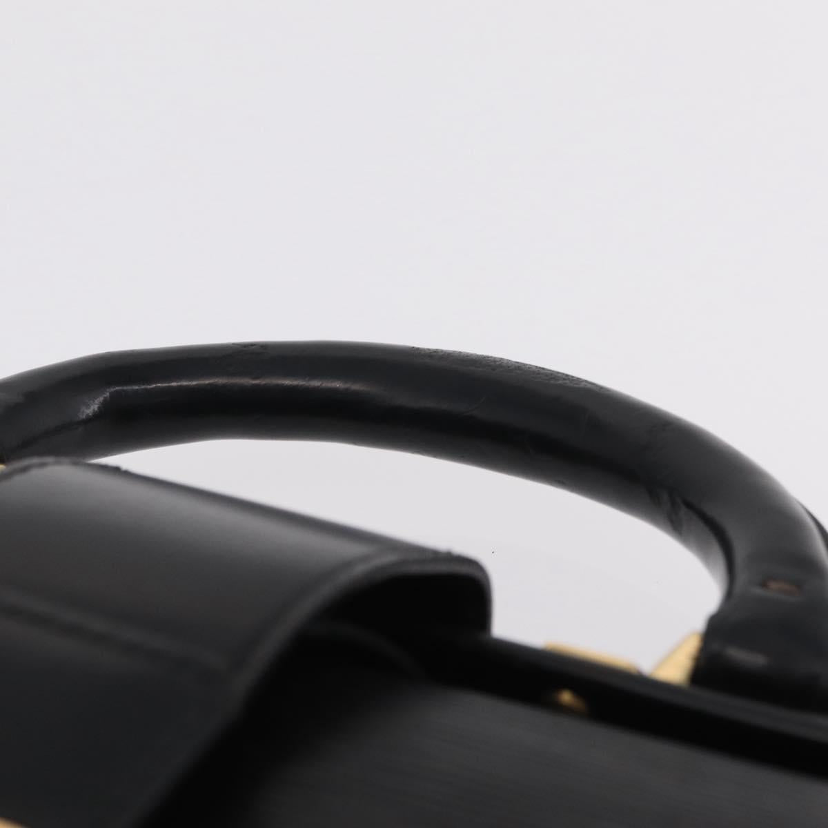 LOUIS VUITTON Epi Serviette Fermoir Business Bag Black M54352 LV Auth BA15512