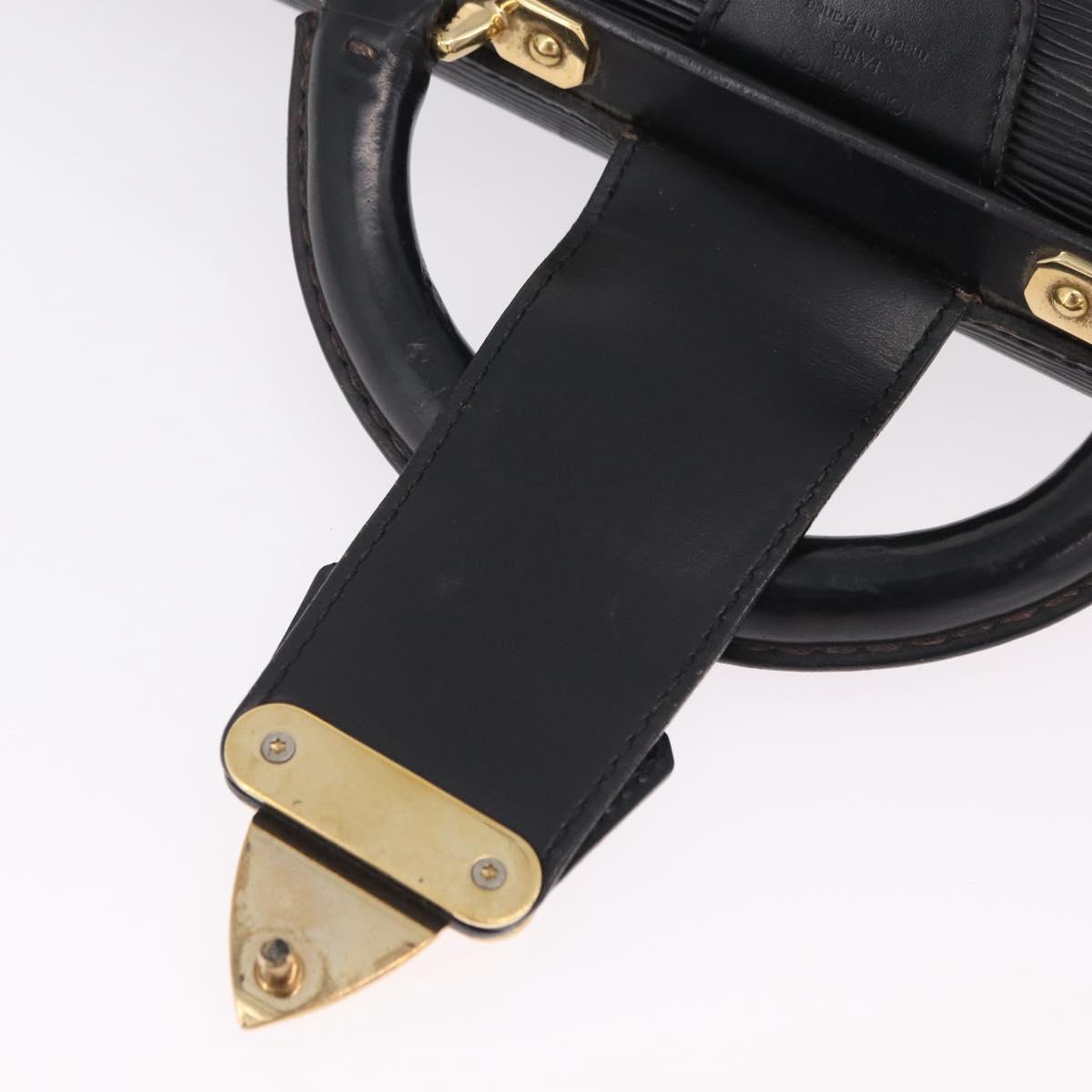LOUIS VUITTON Epi Serviette Fermoir Business Bag Black M54352 LV Auth BA15512