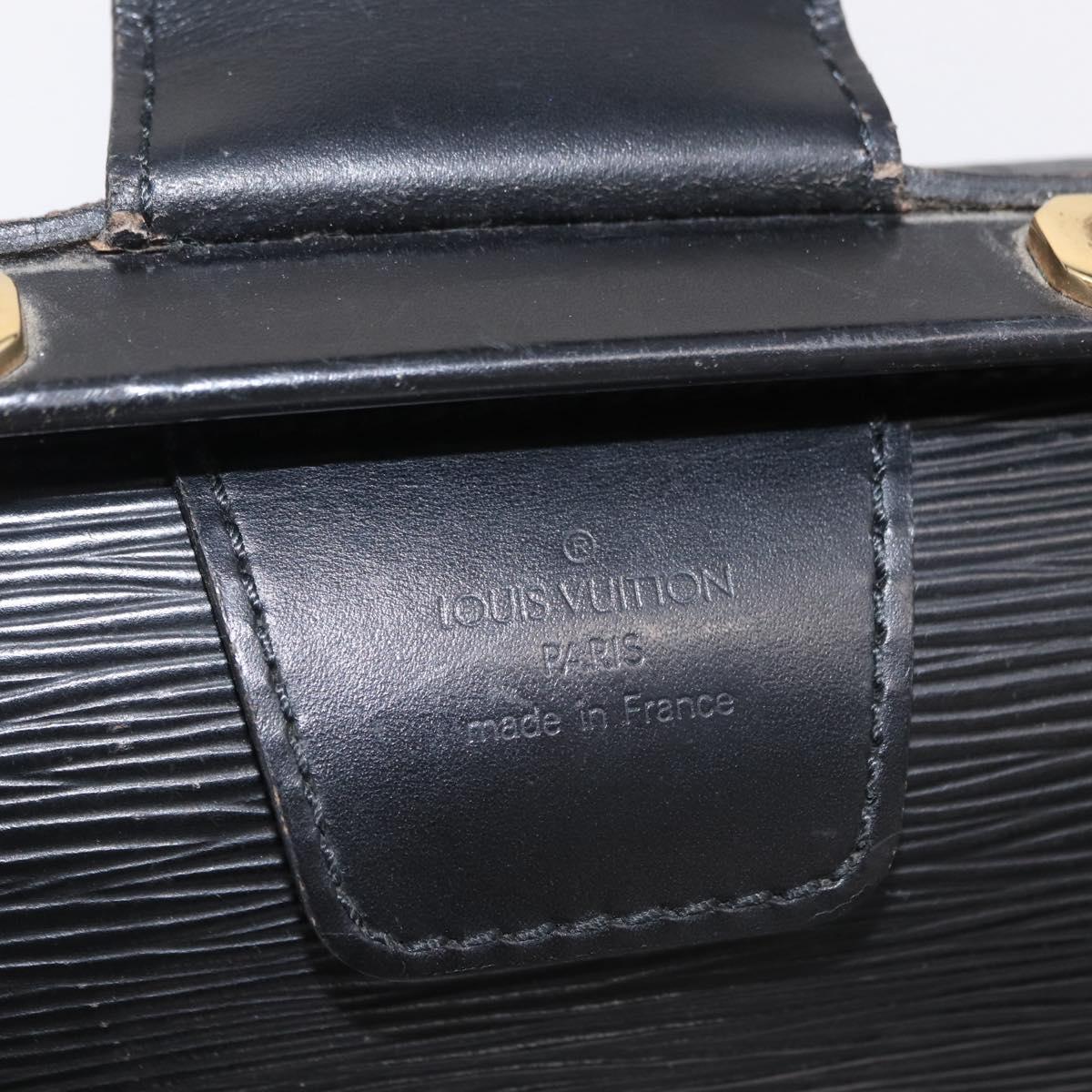 LOUIS VUITTON Epi Serviette Fermoir Business Bag Black M54352 LV Auth BA15512