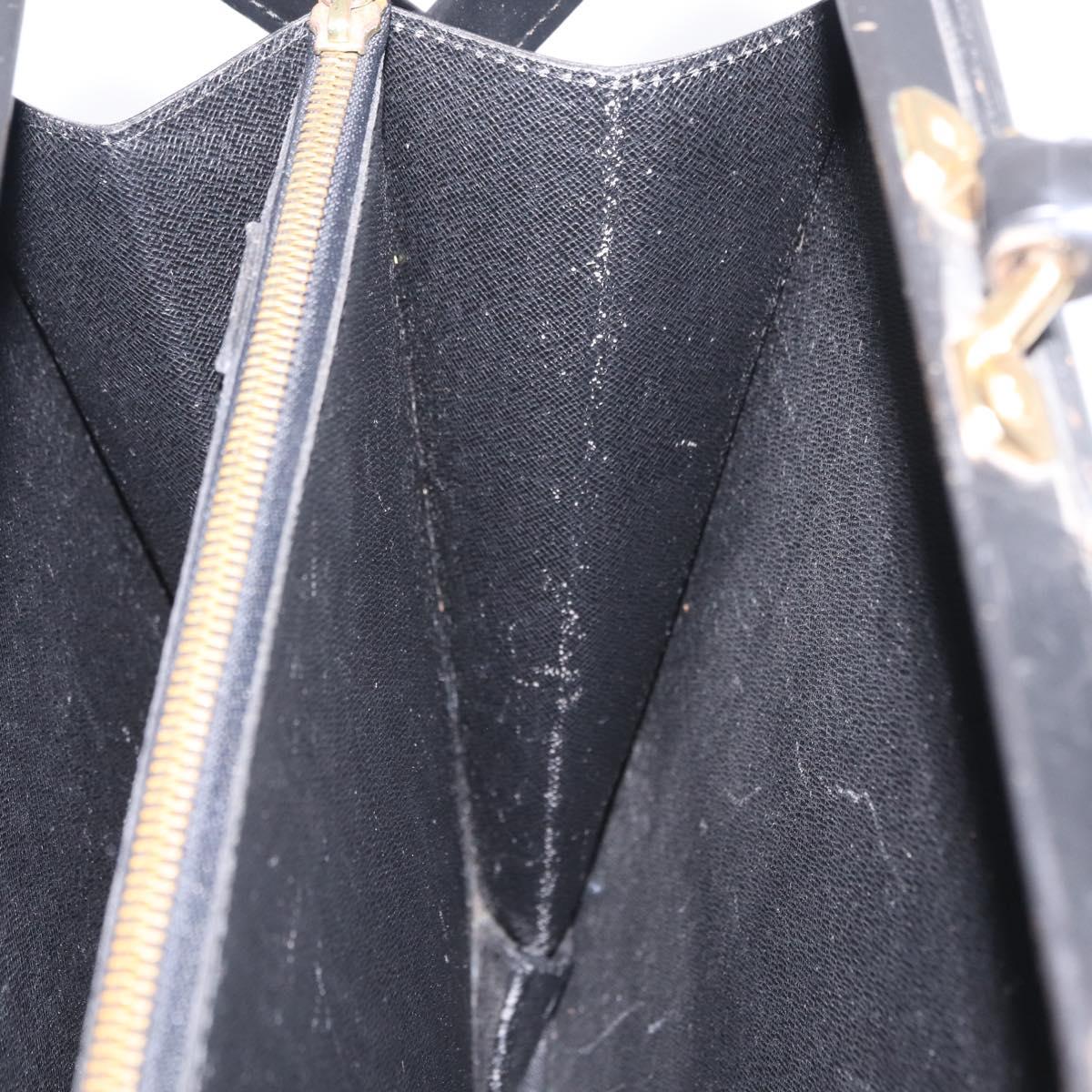 LOUIS VUITTON Epi Serviette Fermoir Business Bag Black M54352 LV Auth BA15512